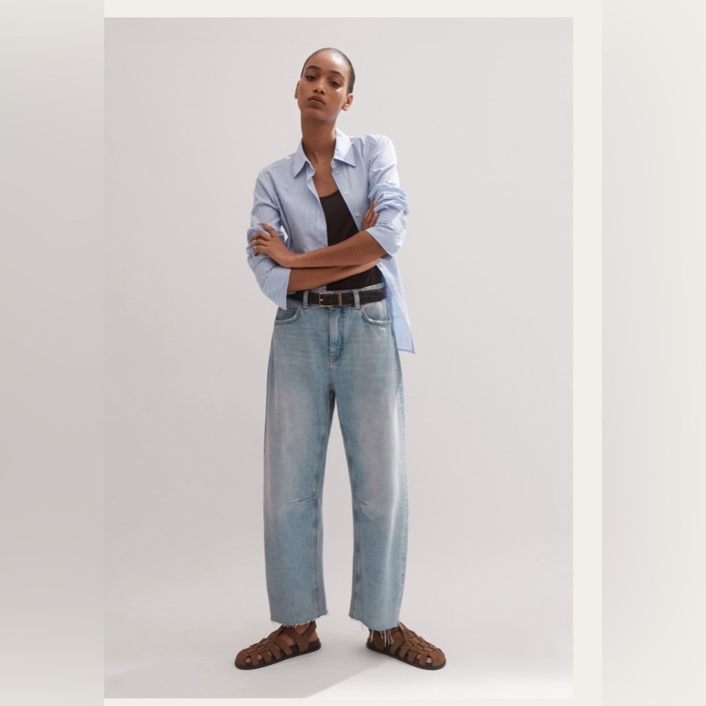 Brand new jeans from British designer Me+Em. Light blue denim.